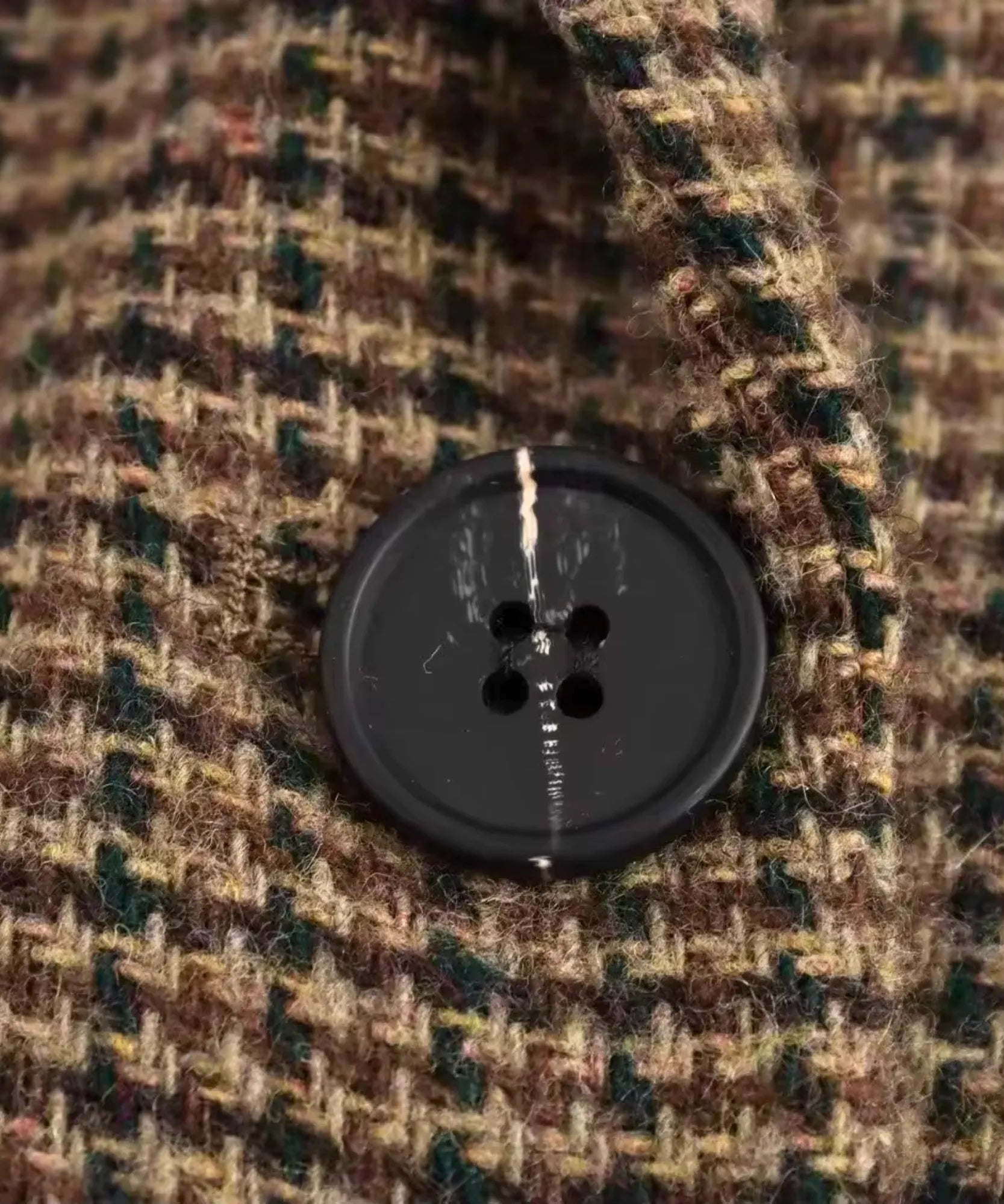 Comprar blazer feminino alfaiataria tweed xadrez marrom em promoção Anellimn