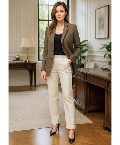 Blazer Feminino Xadrez Alfaiataria Elegante | Blaid