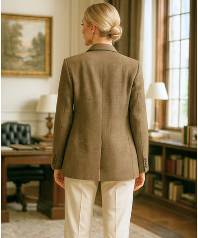 Blazer Feminino Xadrez Alfaiataria Elegante | Blaid