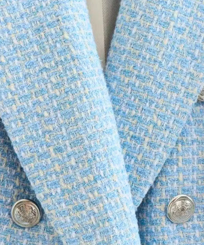 Blazer Feminino Tweed Elegante Texturizado com Bolsos | Chris