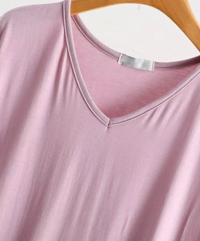 Blusa Básica Feminina Decote V Malha Fria Manga Curta | Biana