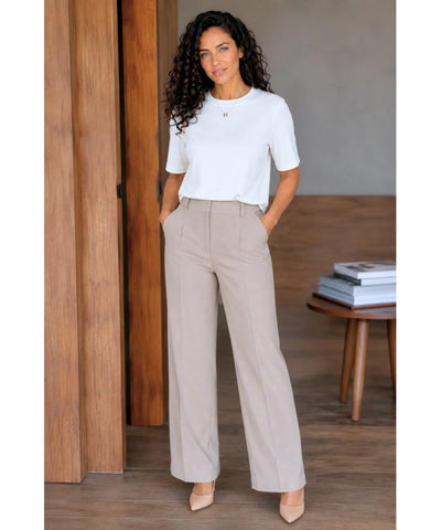 Comprar blusa básica feminina manga 7/8 branco em promoção Anellimn