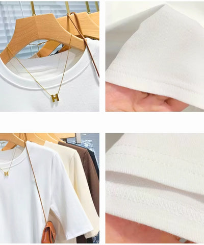 Comprar blusa básica feminina manga 7/8 detalhe tecido barato Anellimn