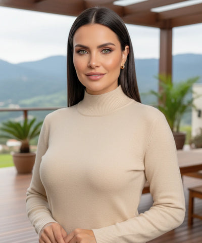 Blusa de Frio Feminina Grossa Térmica de Tricot Peluciada | Muller