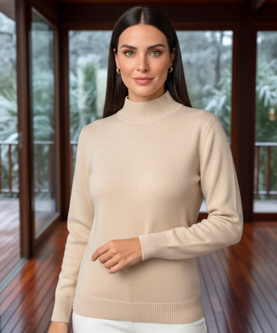 Comprar blusa de frio feminina grossa de tricot peluciada com gola alta e cashmere para inverno barato ZARA