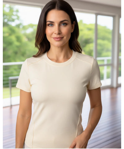 Blusa Feminina Básica Slim Fit Gola Redonda Casual | Biah