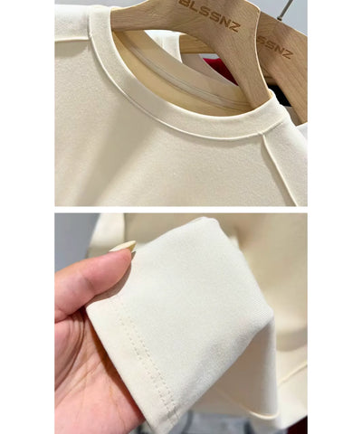 Blusa Feminina Básica Slim Fit Gola Redonda Casual | Biah