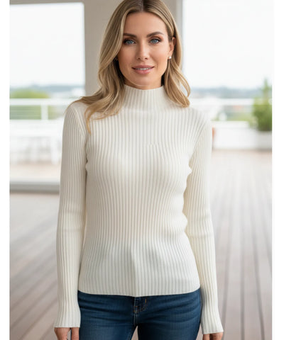 Blusa Feminina Canelada de Tricot Gola Alta Elegante | Marele