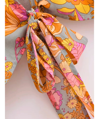 Blusa Feminina Elegante Manga Morcego Floral Verão | Bêa