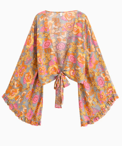 Blusa Feminina Elegante Manga Morcego Floral Verão | Bêa