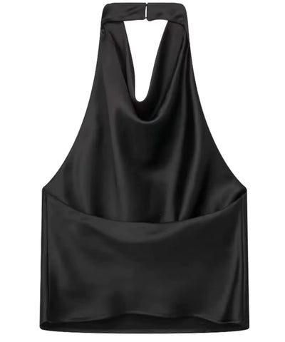 Blusa Feminina Frente Única de Cetim Elegante | Leti