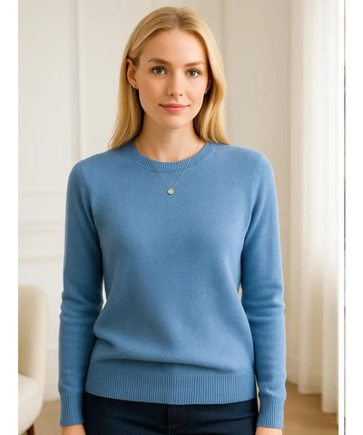 Blusa Feminina de Malha de Lã com Cashmere Manga Longa | Kalif