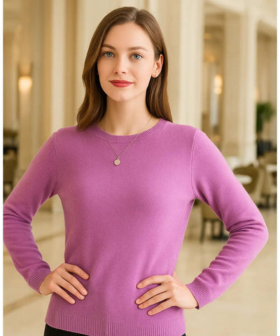 Blusa Feminina de Malha de Lã com Cashmere Manga Longa | Kalif