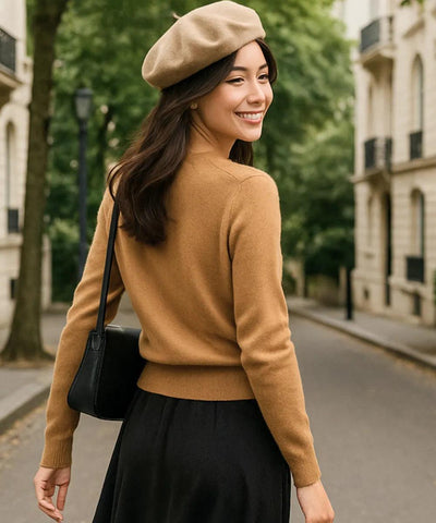 Blusa Feminina de Malha de Lã com Cashmere Manga Longa | Kalif