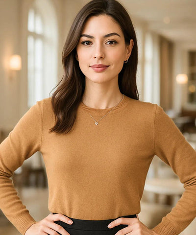 Blusa Feminina de Malha de Lã com Cashmere Manga Longa | Kalif