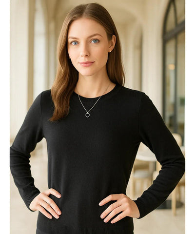 Blusa Feminina de Malha de Lã com Cashmere Manga Longa | Kalif