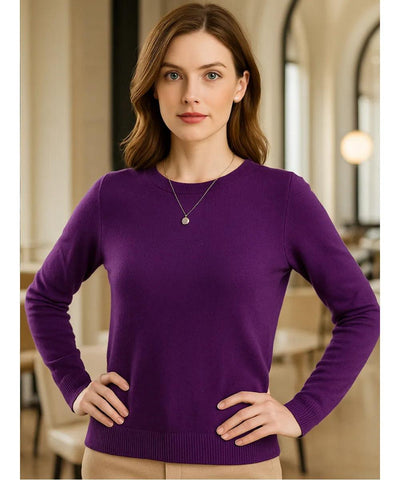 Blusa Feminina de Malha de Lã com Cashmere Manga Longa | Kalif