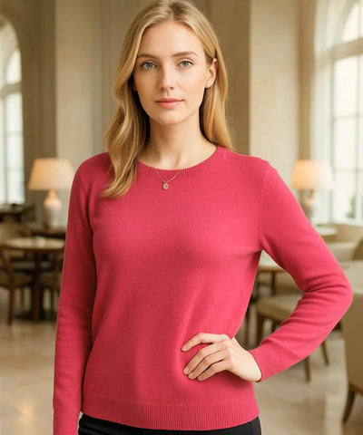 Blusa Feminina de Malha de Lã com Cashmere Manga Longa | Kalif