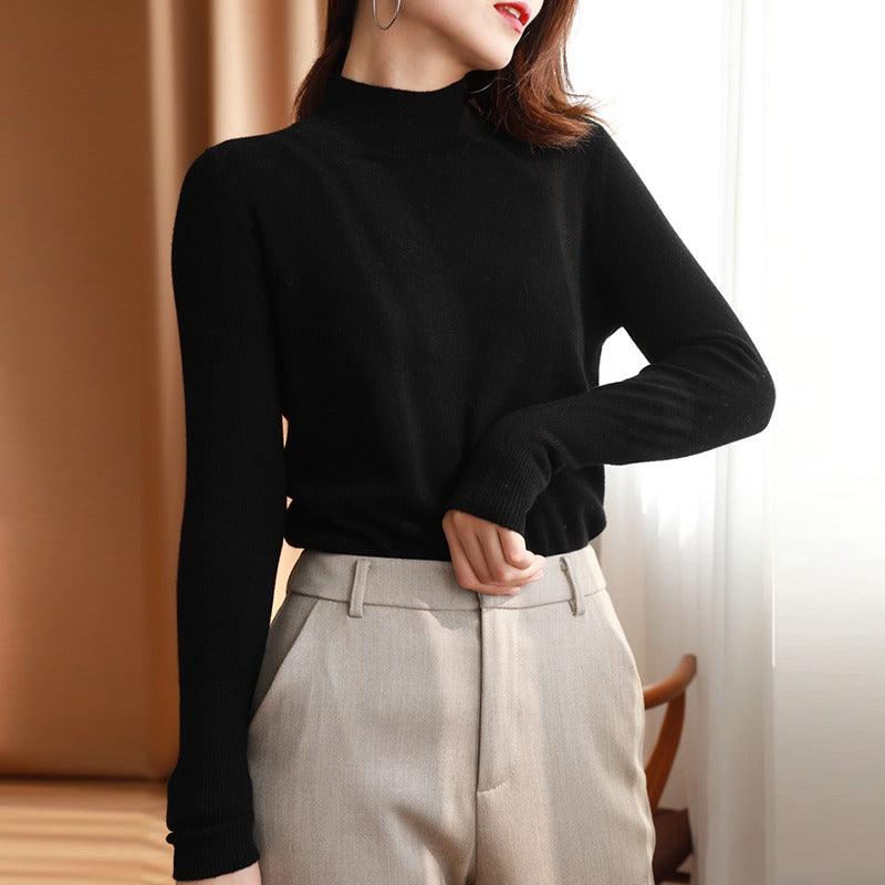 Anellimn comprar blusa grossa básica feminina barato preço blusa feminina de frio blusa de inverno de lã com gola