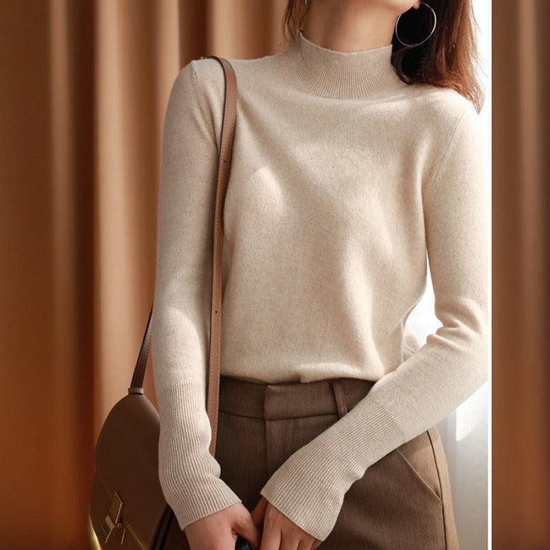 Anellimn comprar blusa grossa básica feminina barato preço blusa feminina de frio blusa de inverno de lã com gola