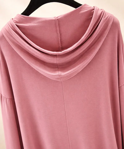 Comprar Blusa feminina modal manga longa com capuz oversized confortável respirável barato