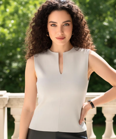 Blusa Feminina Regata Canelada Viscose Elegante | Kniie