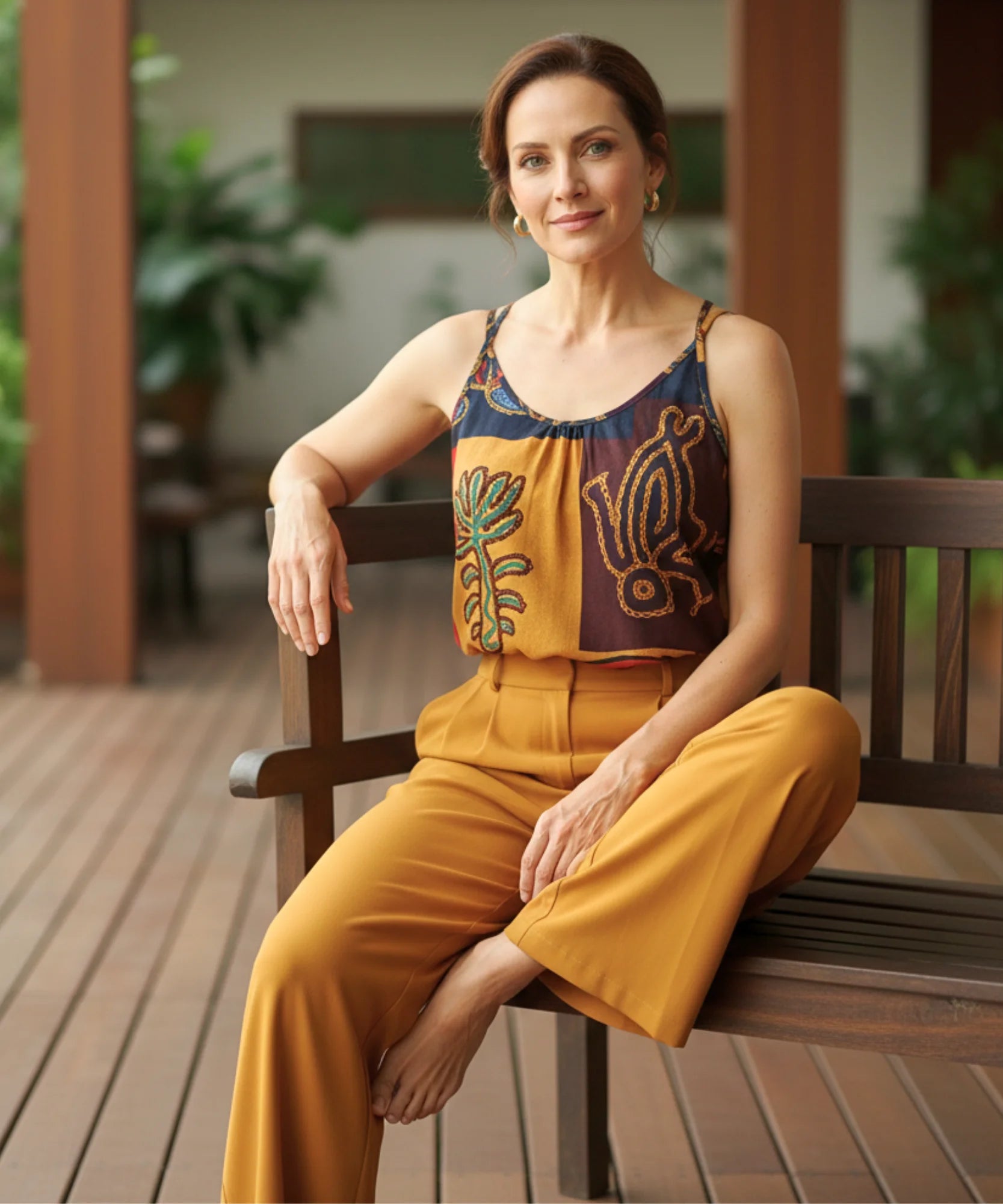 Comprar blusa feminina regata estampada com alças em algodão leve fluida para verão e casual em promoção