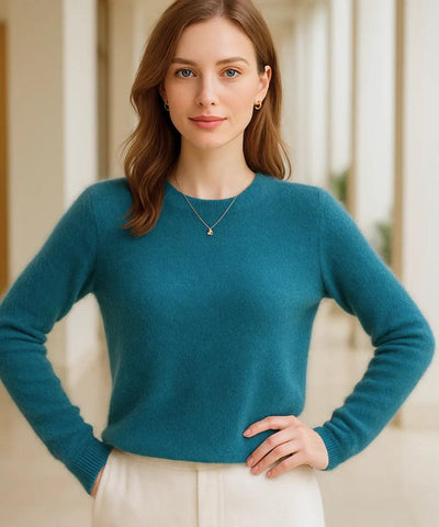 Blusa Feminina de Tricot Cashmere Grossa Elegante | Sofih