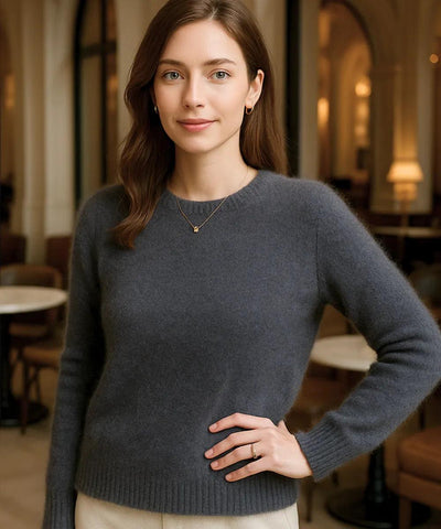 Blusa Feminina de Tricot Cashmere Grossa Elegante | Sofih