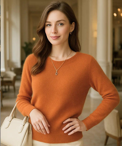 Blusa Feminina de Tricot Cashmere Grossa Elegante | Sofih