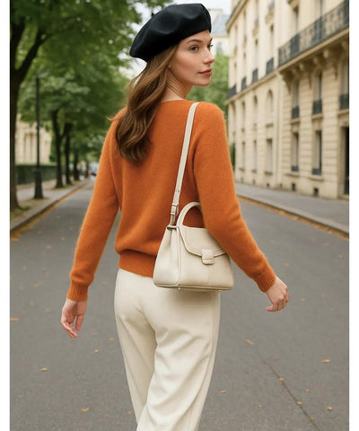 Blusa Feminina de Tricot Cashmere Grossa Elegante | Sofih