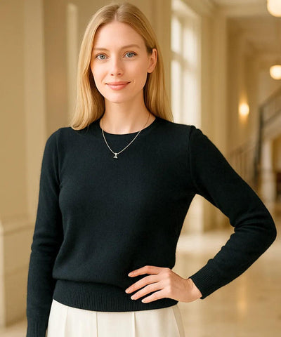 Blusa Feminina de Tricot Cashmere Grossa Elegante | Sofih