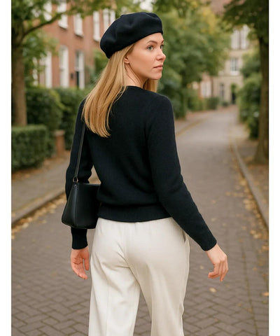 Blusa Feminina de Tricot Cashmere Grossa Elegante | Sofih