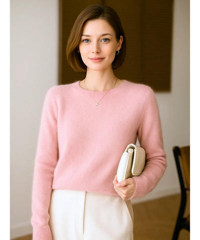 Blusa Feminina de Tricot Cashmere Grossa Elegante | Sofih
