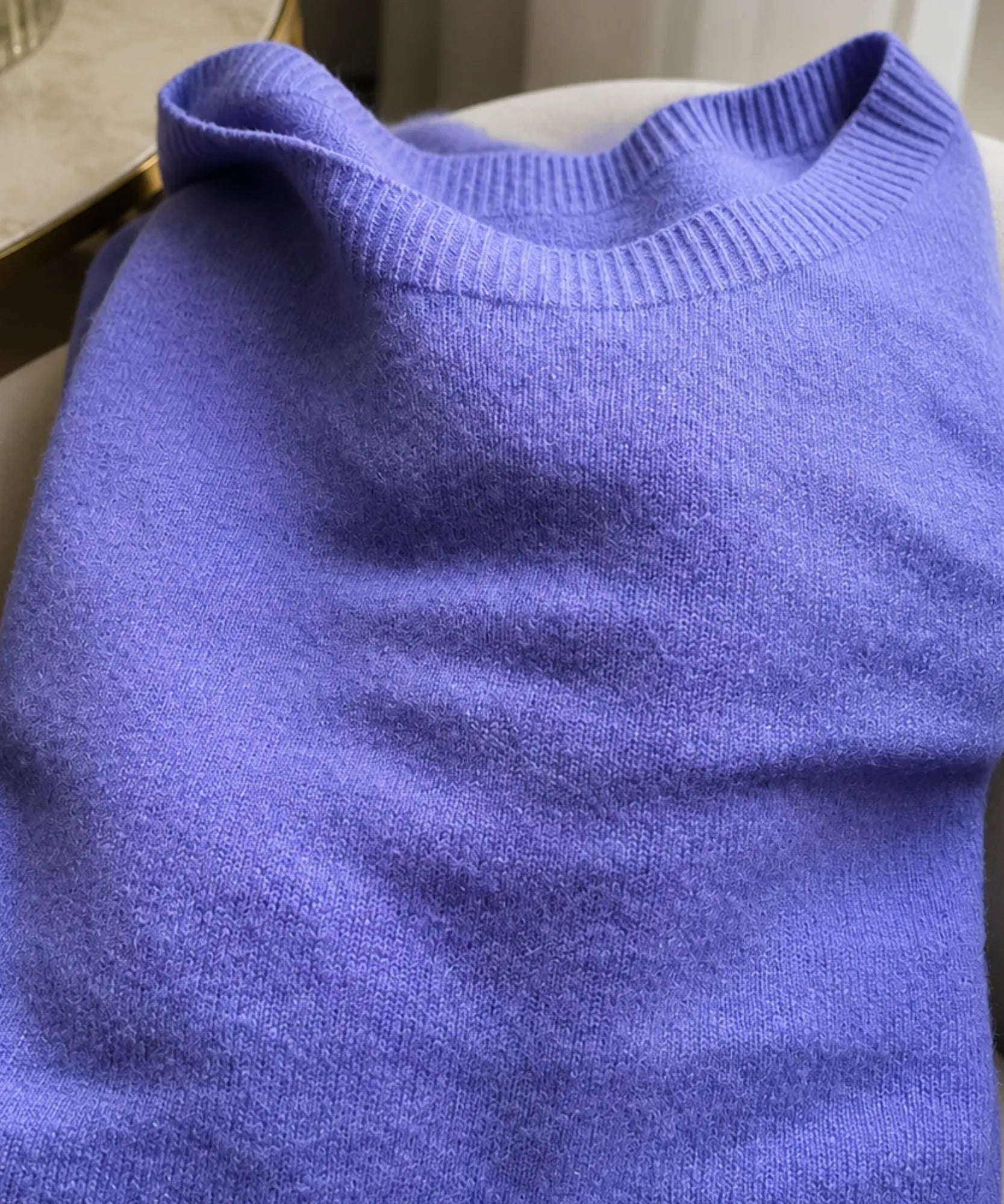 Comprar blusa feminina de tricot cashmere grossa elegante com tecido térmico outono inverno barato e em promoção ANELLIMN