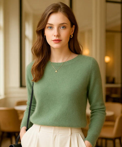 Blusa Feminina de Tricot Cashmere Grossa Elegante | Sofih