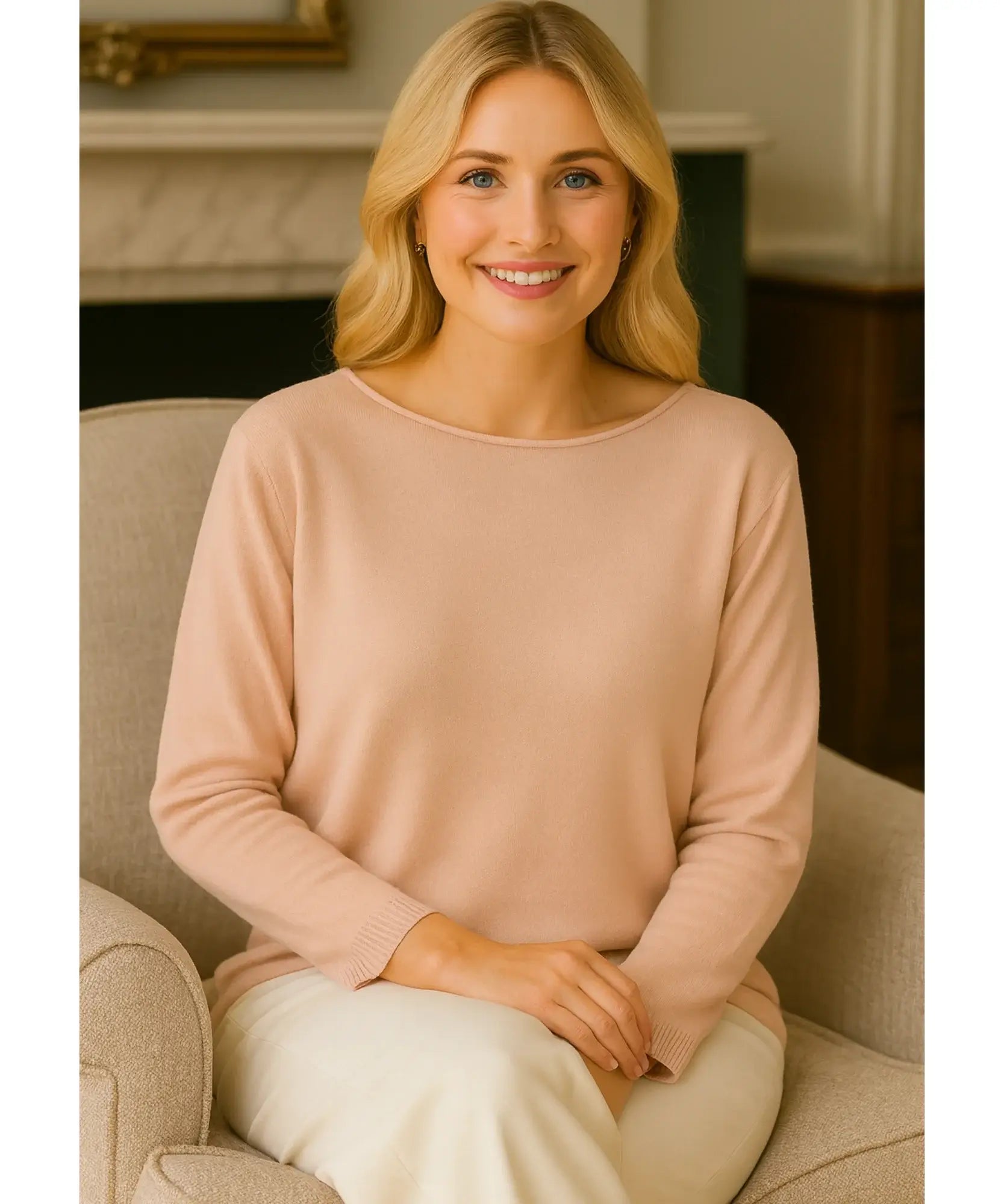 Comprar blusa feminina tricot manga longa elegante confortável trabalho casual barato promoção zara