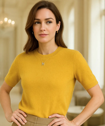 Blusa Feminina de Tricot Modal com Manga Curta Elegante | Plime