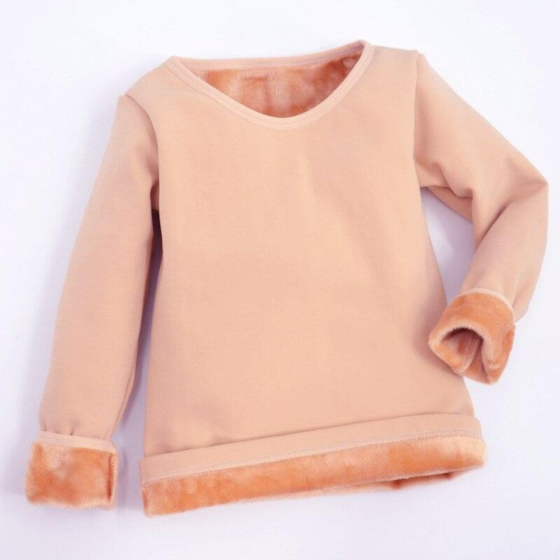 Conjunto Blusa Infantil Térmica e Calça, manga longa, forro aveludado, ideal para o inverno.