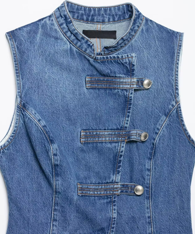 Comprar blusa jeans feminina barata Anellimn