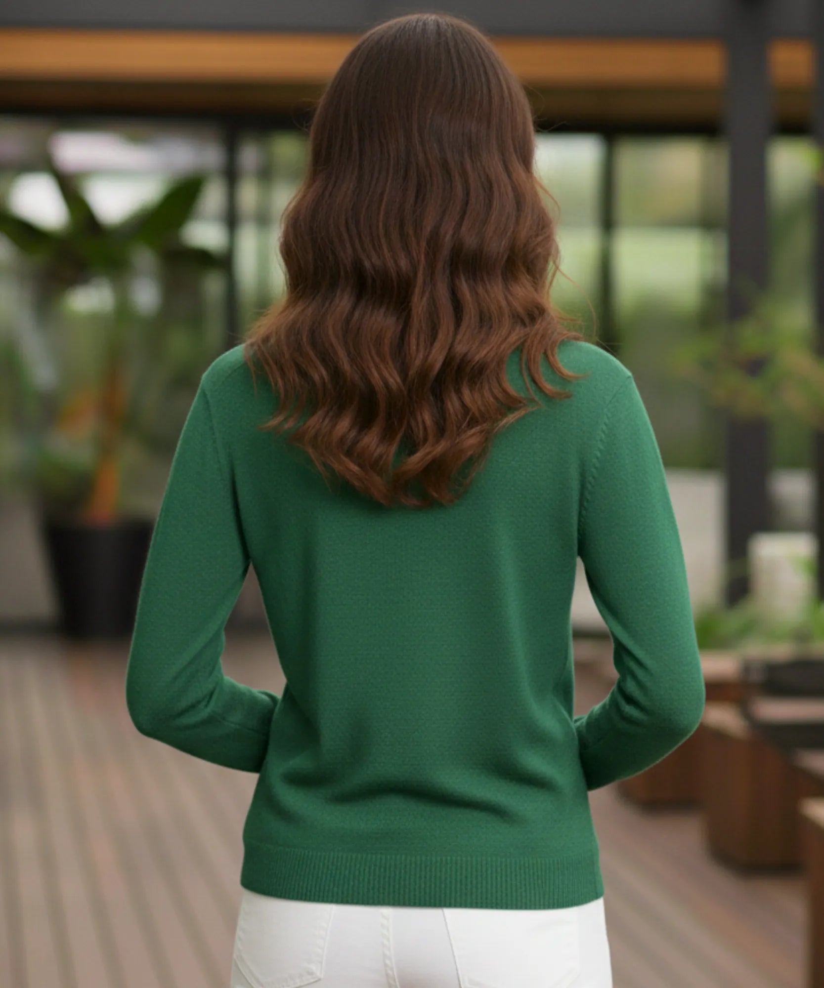Comprar blusa de malha feminina gola alta em tricot macio com fio cashmere para looks elegantes no outono e inverno barato ANELLIMN