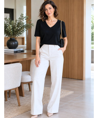 Comprar blusa manga curta feminina de malha preta em promoção Anellimn