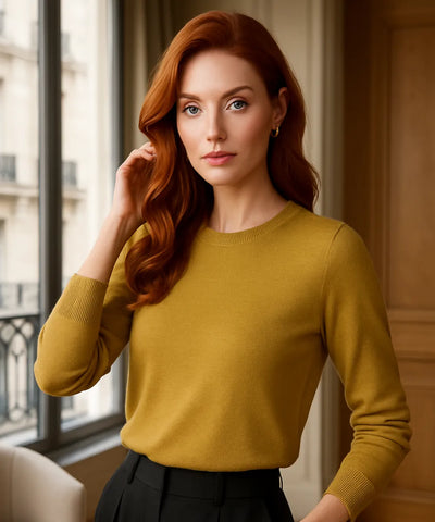 Blusa Feminina de Malha de Lã com Cashmere Manga Longa | Kalif