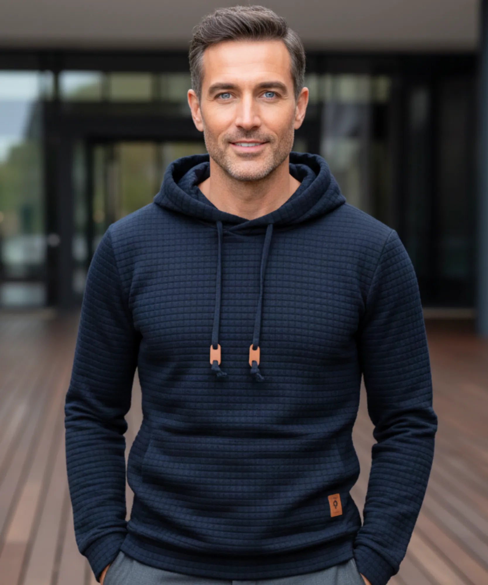 Comprar blusa masculina capuz moletom texturizado inverno casual moderno premium em promoção ZARA