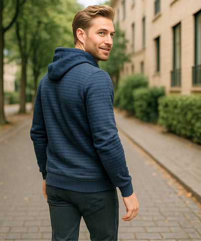 Blusa Masculina Capuz Moletom Texturizado Inverno  | Hood