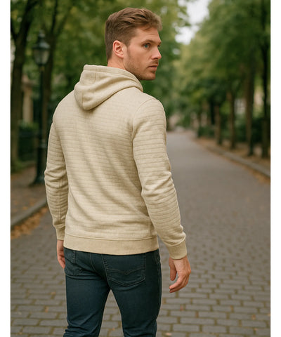 Blusa Masculina Capuz Moletom Texturizado Inverno  | Hood