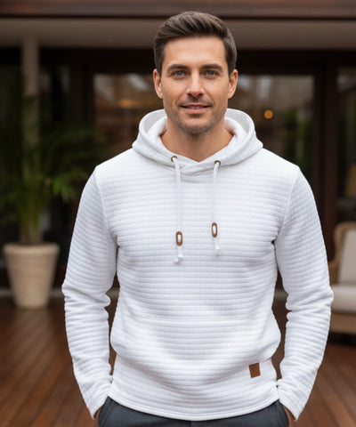 Comprar blusa masculina capuz moletom texturizado inverno casual moderno premium em promoção ZARA
