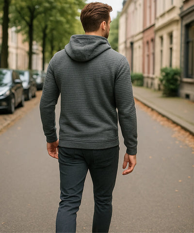 Blusa Masculina Capuz Moletom Texturizado Inverno  | Hood