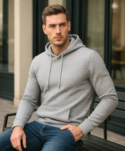 Blusa Masculina Capuz Moletom Texturizado Inverno  | Hood