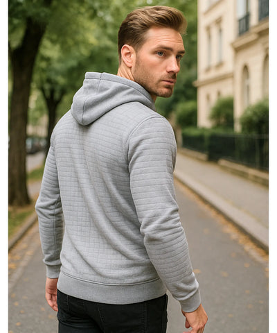 Blusa Masculina Capuz Moletom Texturizado Inverno  | Hood